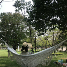 Load image into Gallery viewer, Bohemian Style – Long Tassel Canvas Hammock