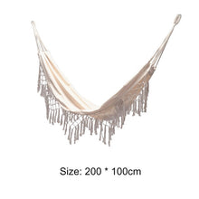 Load image into Gallery viewer, Bohemian Style – Long Tassel Canvas Hammock