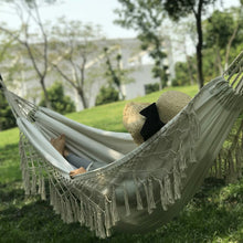 Load image into Gallery viewer, Bohemian Style – Long Tassel Canvas Hammock