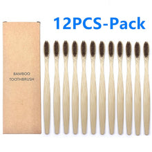 Load image into Gallery viewer, Eco-friendly 12 & 10-Pack Soft Bristle Bamboo Toothbrushes