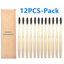 Load image into Gallery viewer, Eco-friendly 12 & 10-Pack Soft Bristle Bamboo Toothbrushes