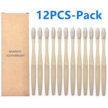 Load image into Gallery viewer, Eco-friendly 12 & 10-Pack Soft Bristle Bamboo Toothbrushes