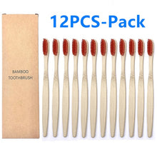 Load image into Gallery viewer, Eco-friendly 12 & 10-Pack Soft Bristle Bamboo Toothbrushes