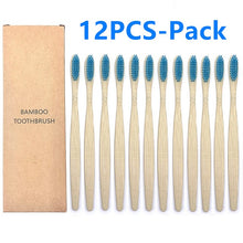 Load image into Gallery viewer, Eco-friendly 12 & 10-Pack Soft Bristle Bamboo Toothbrushes