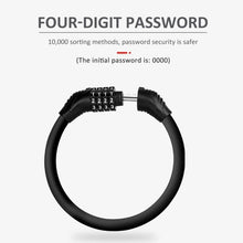 Load image into Gallery viewer, Durable 4-Digit Password Bicycle Lock

