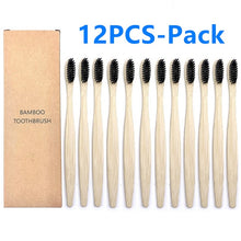Load image into Gallery viewer, Eco-friendly 12 &amp; 10-Pack Soft Bristle Bamboo Toothbrushes
